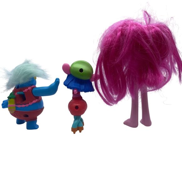 DreamWorks Trolls Action Figure Set Popstar Poppy Biggie Mr. Dinkles Cooper - Picture 2 of 3